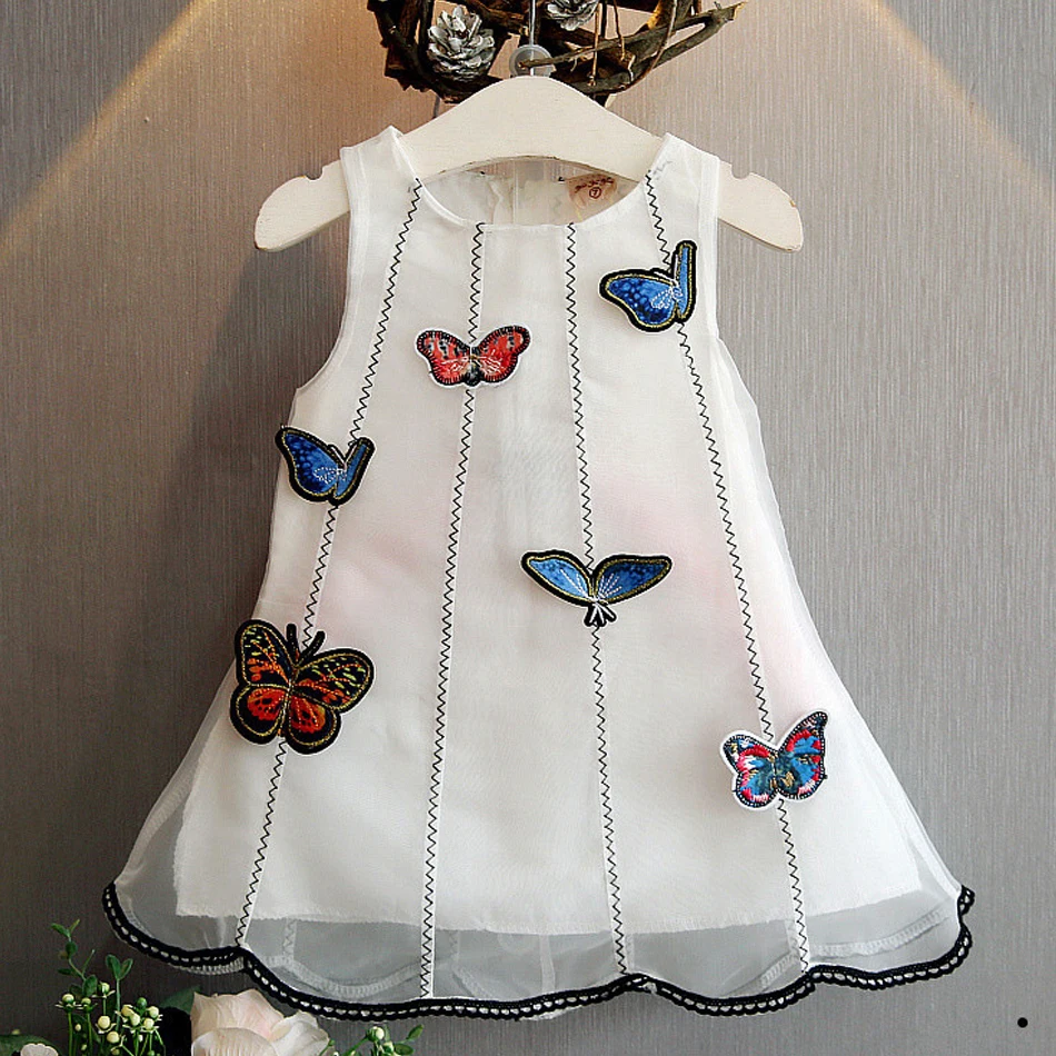 

Girl Summer Dress Organza Butterfly Princess Dresses for Girls
