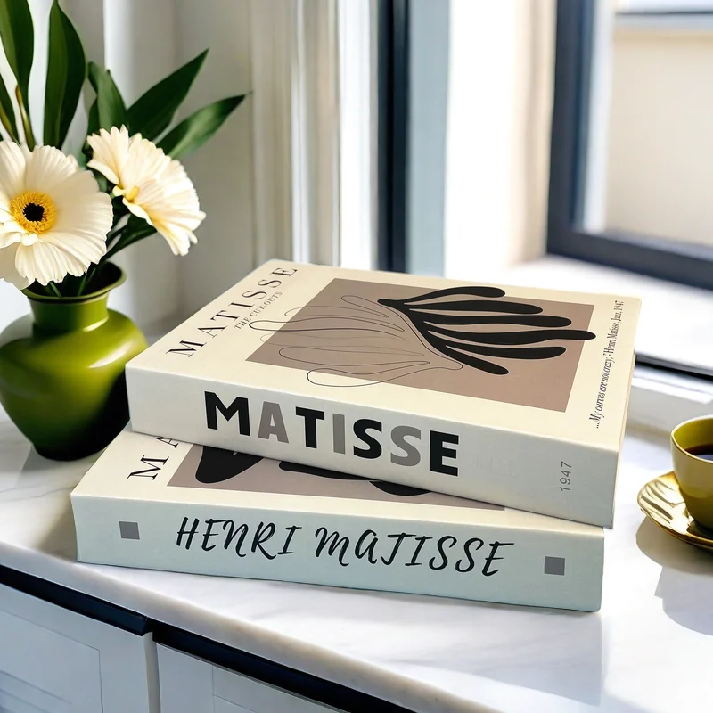 Матисс Поддельные книги для украшения Коробка хранения Абстрактные журнального