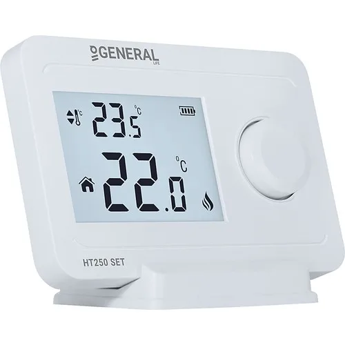 Цифровой беспроводной комнатный термостат Gener Ht 250 белый цифровой настенный |