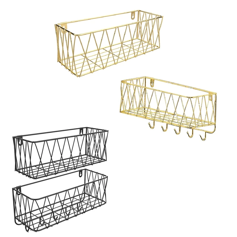 

Adhesive Shower Caddy Basket Shelf, Bathroom Shampoo Organizer Shelves, Kitchen Storage Rack, No Drilling 2 Pack