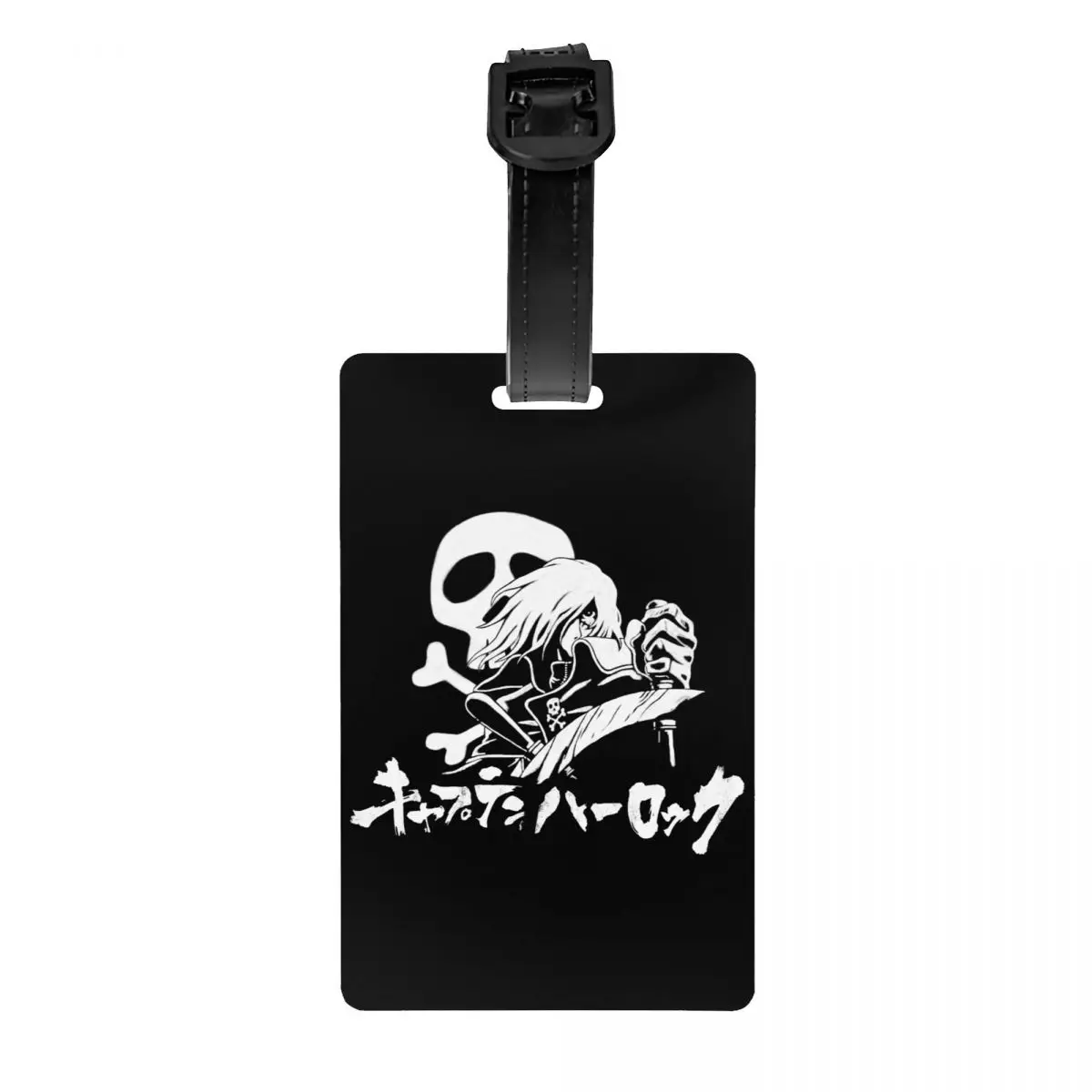 

Custom Cool Space Pirate Captain Harlock Luggage Tag With Name Card Manga Anime Privacy Cover ID Label for Travel Bag Suitcase