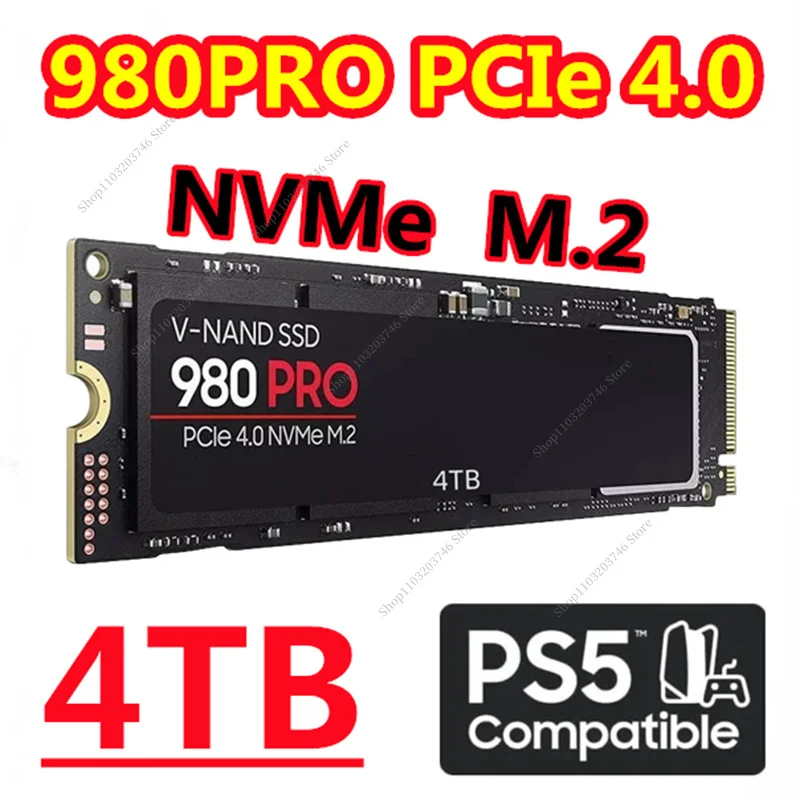 New SSD M2 Nvme M.2 2280 PCIe 4.0 X 4 980 PRO 4TB 2TB 1TB Internal Solid State Drive 980 HDD Hard Disk for PS5 Desktop/PC/laptop