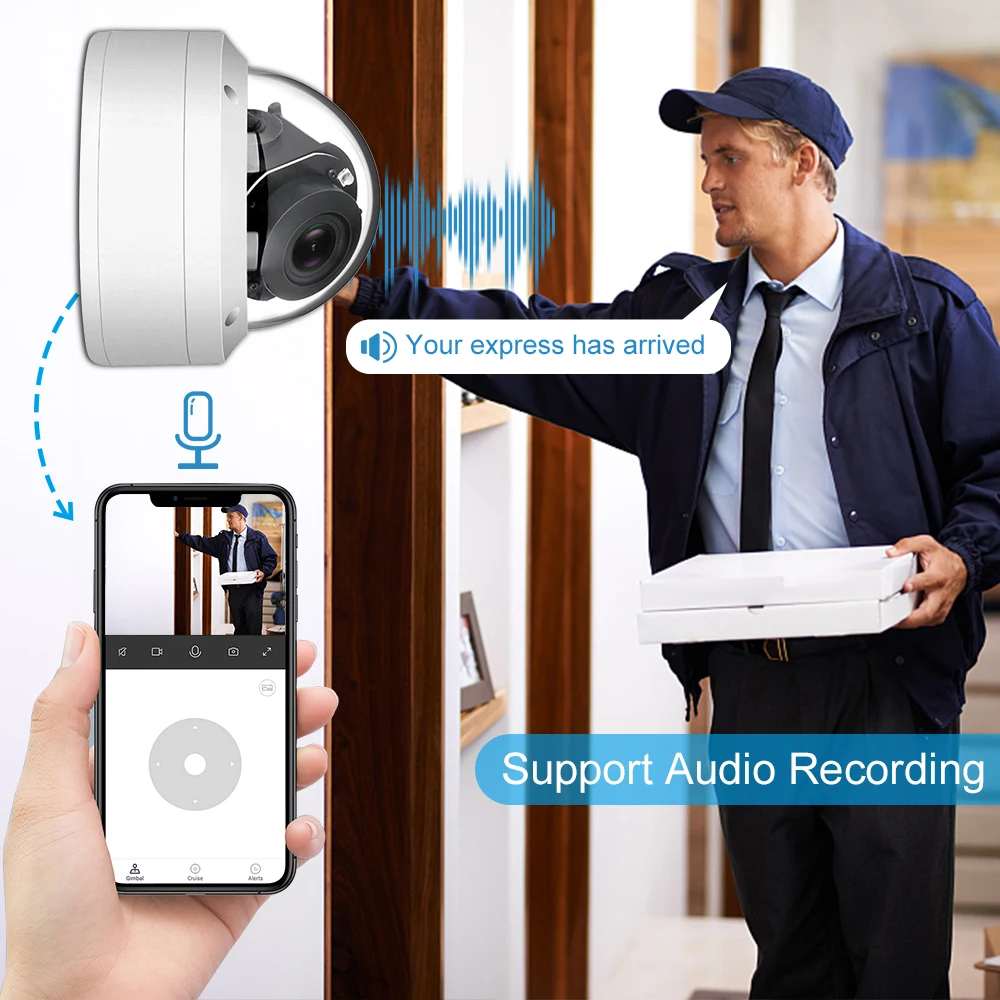 Купольная IP-камера безопасности UniLook 5MP POE