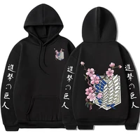 anime attack on titan graphic logo hoodies men women harajuku oversized sweatshirt hip hop streetwear cosplay pullover unisex