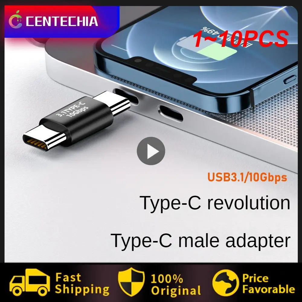 Адаптеры OTG типа C к Type C, 1-10 шт., 3,1 Gen2, 10 Гбит/с, конвертер, коннектор для зарядки и передачи данных
