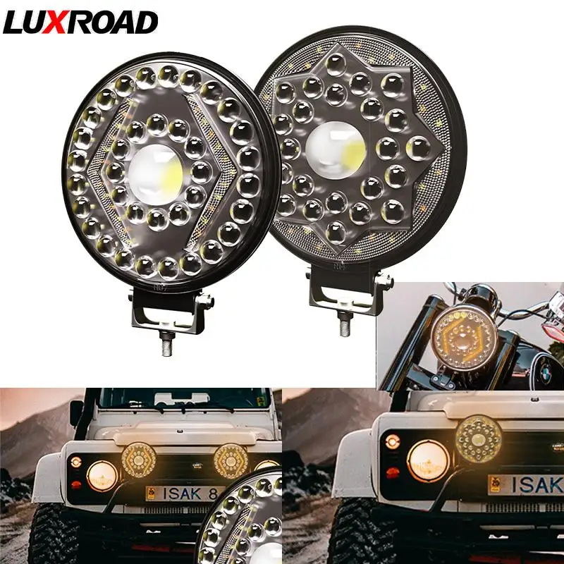 

7-дюймовая круглая фотолампа H4 для Suzuki Jeep Boat 12-24 в 45 Вт, освещение для внедорожников, мотоциклетная металлическая световая лампа DRL, аксессуар...