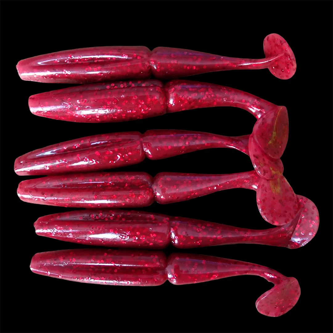 6 шт. приманки для плавания с хвостом весла червь грубые рыболовные партия окуня