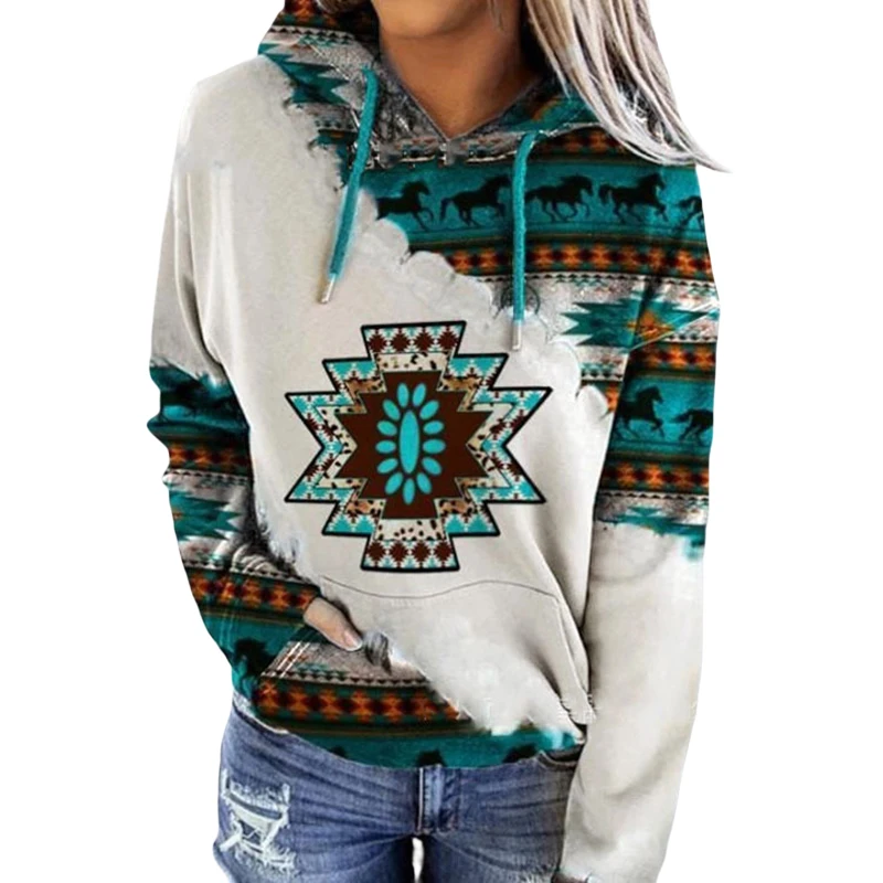 

Women's Hoodie Drawstring Long Sleeve Hooded Casual Tees Pullover Loose Fit Printed T Shirt Autumn Sweatshirt