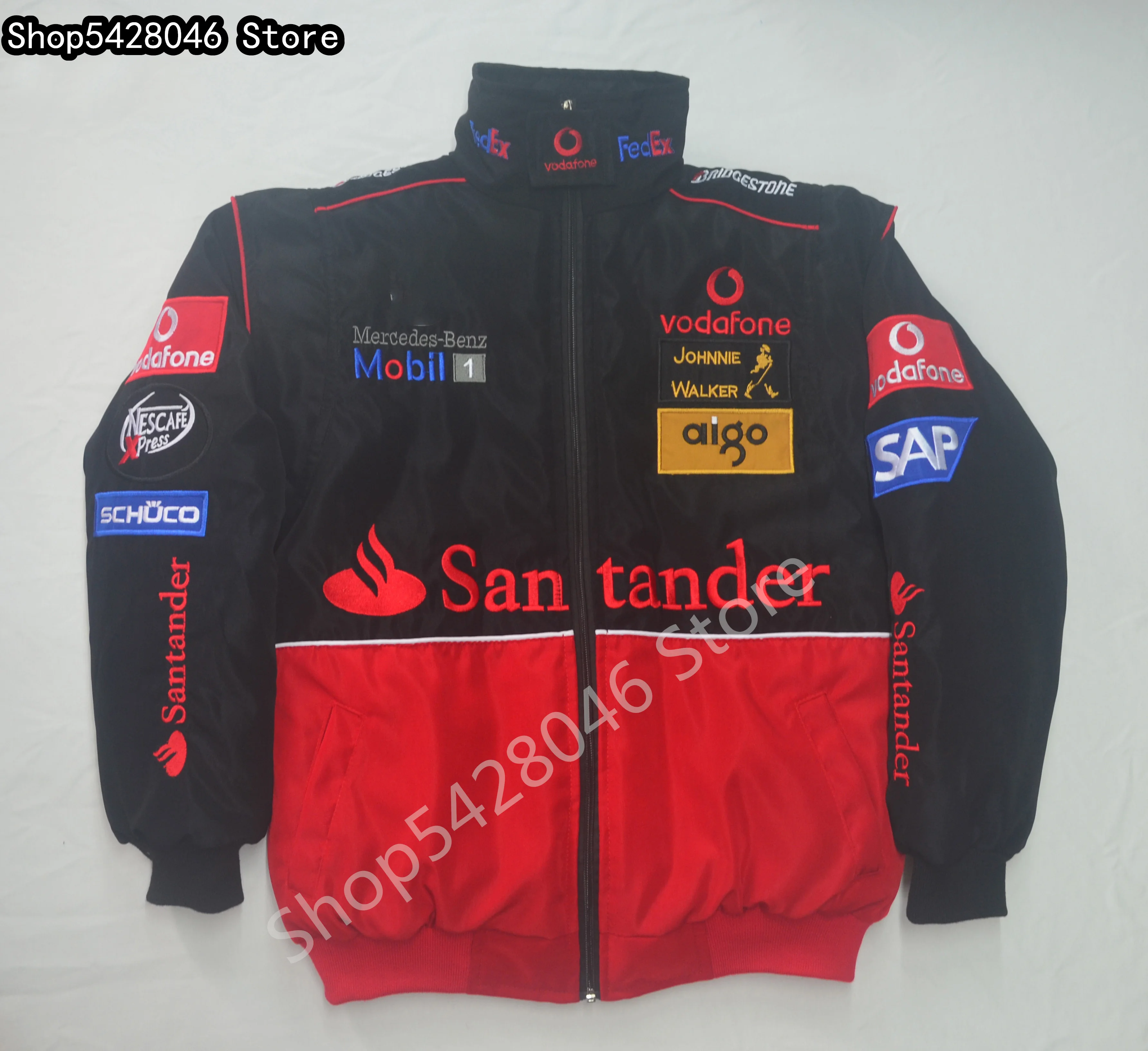 

Racing Suit Mens Women Hip Hop Personality Cool Full Embroidery Bombe Jackets Racer Jackets Oversized Fashion Streetwear