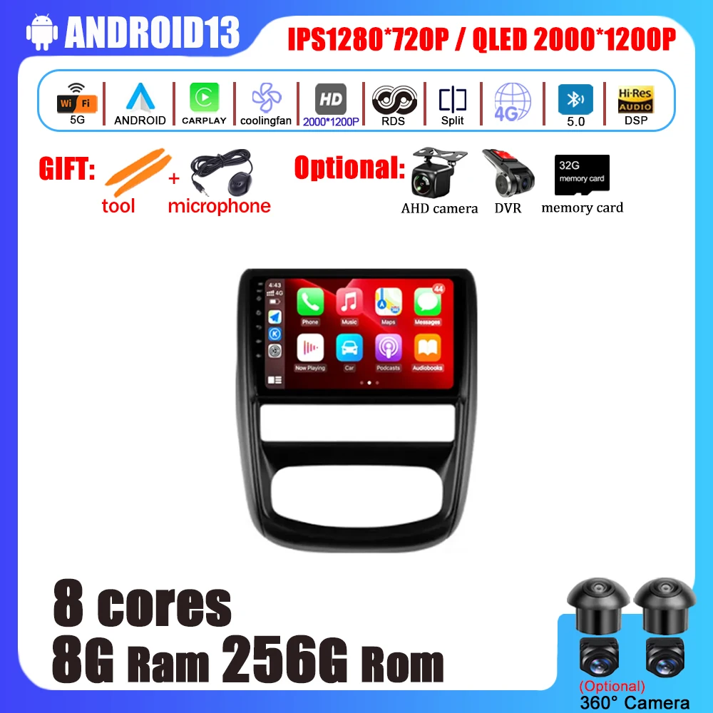 

For Renault Duster 1 2010 - 2015 Android13 Car Radio Multimedia Video Player Navigation GPS No 2Din 2 Din DVD