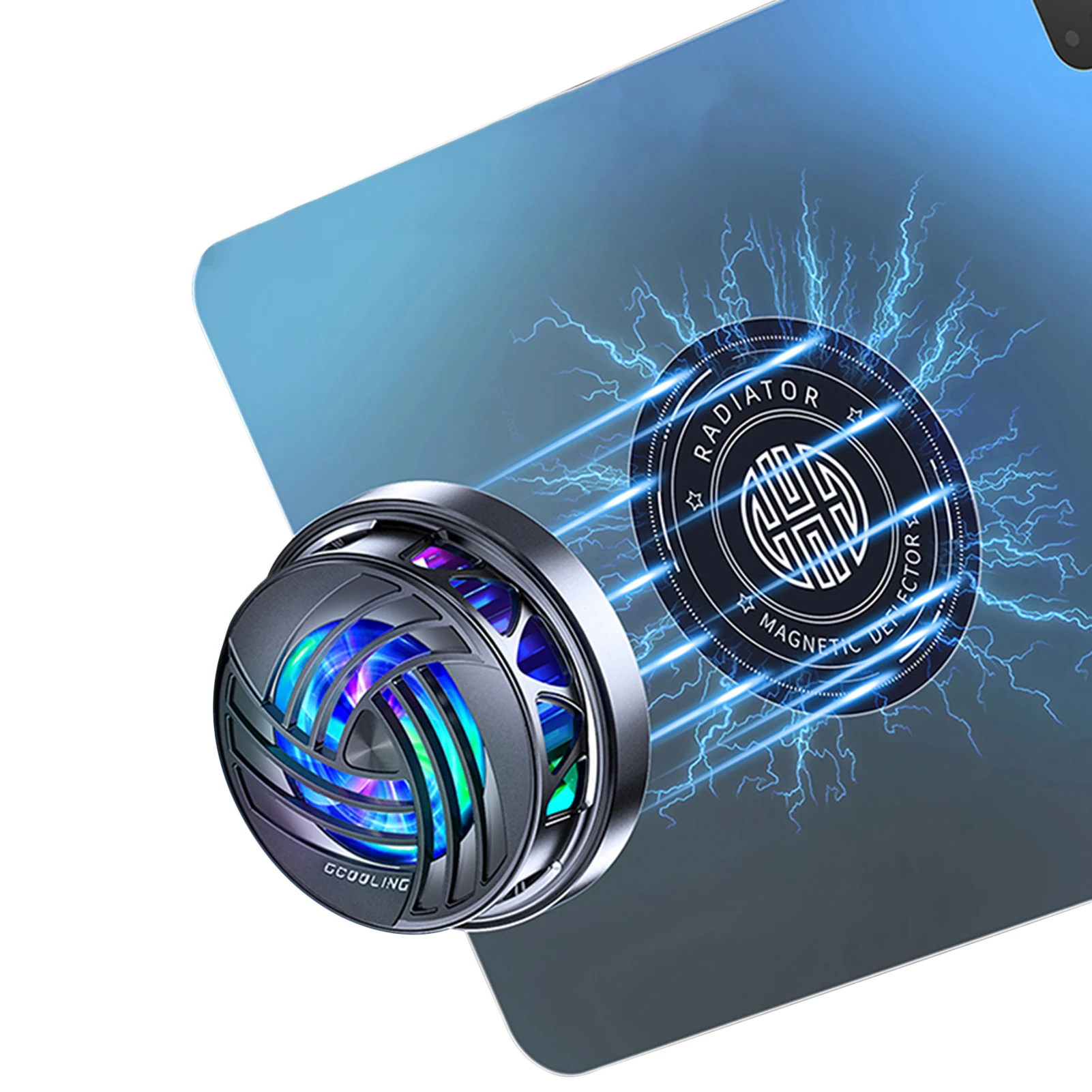 

Smart Cell Phone Coolers Phone Radiator Portable Mobile Phone Cooling Fan Heat Sink For Gaming Lives Watch Videos Outdoor Vlog