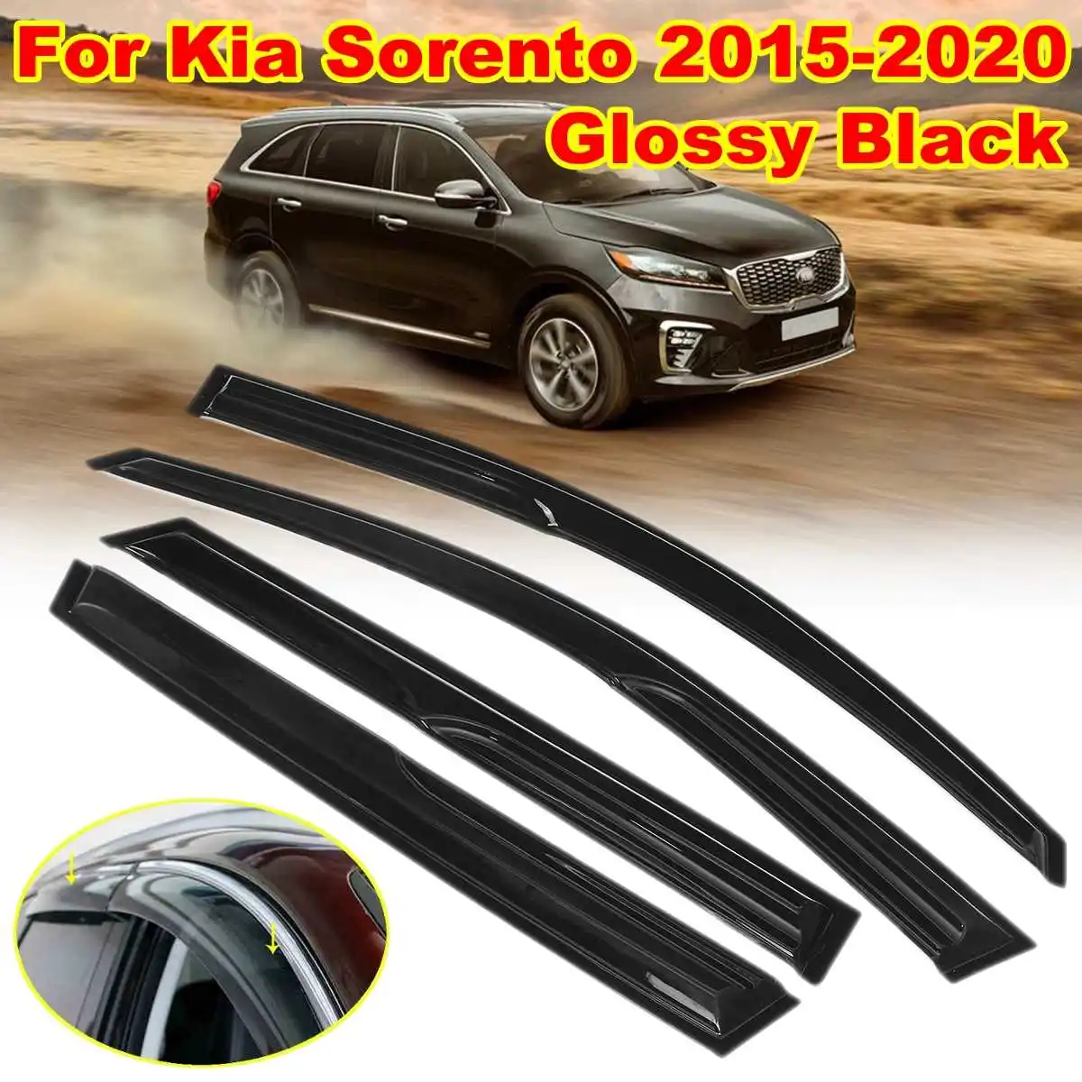 

4 шт., дефлекторы боковых окон для KIA Sorento 2011 2012-2015/2015 2016-2017