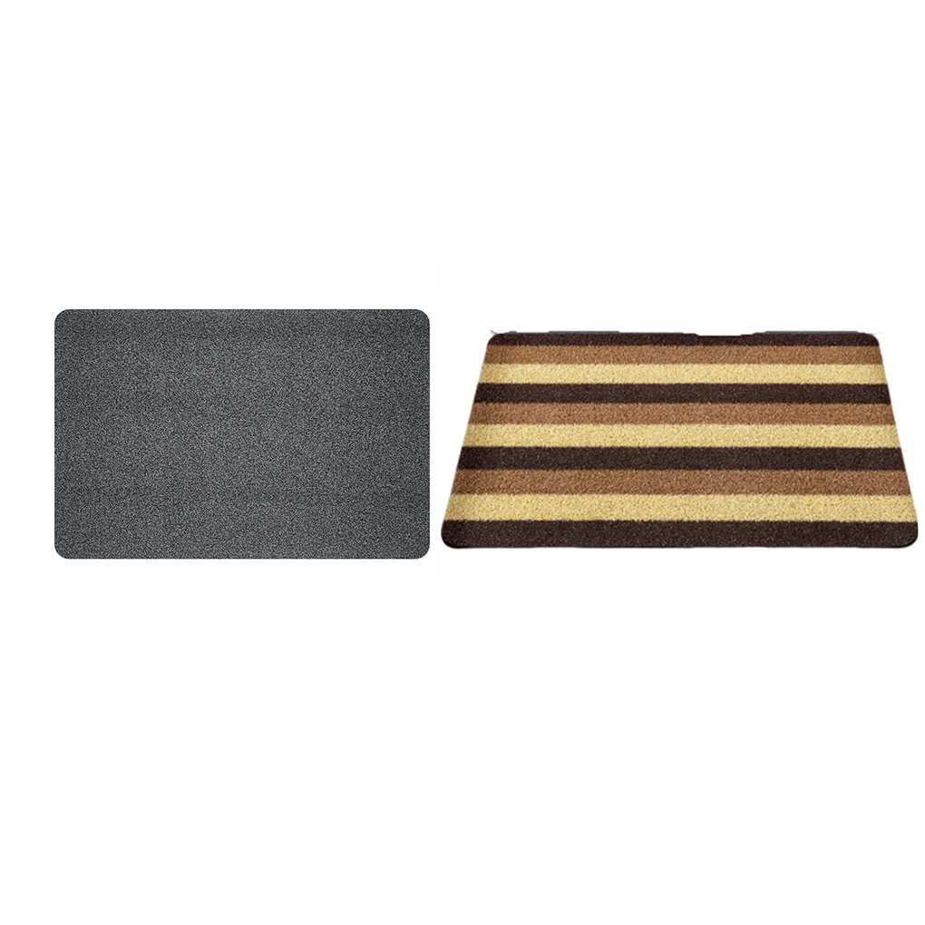 

Doormat Water-Absorbent Floor Mats Anti-Skid Area Rug Beside Bathtub Gray