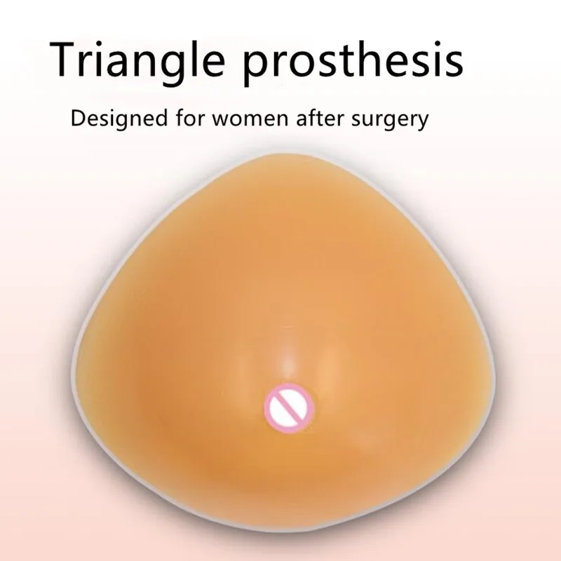 

1 Pcs Triangular Concave Bottom Silicone Fake Breast Prosthesis Lift Bra Inserts Drop Crossdresser Transvestite Mastectomy