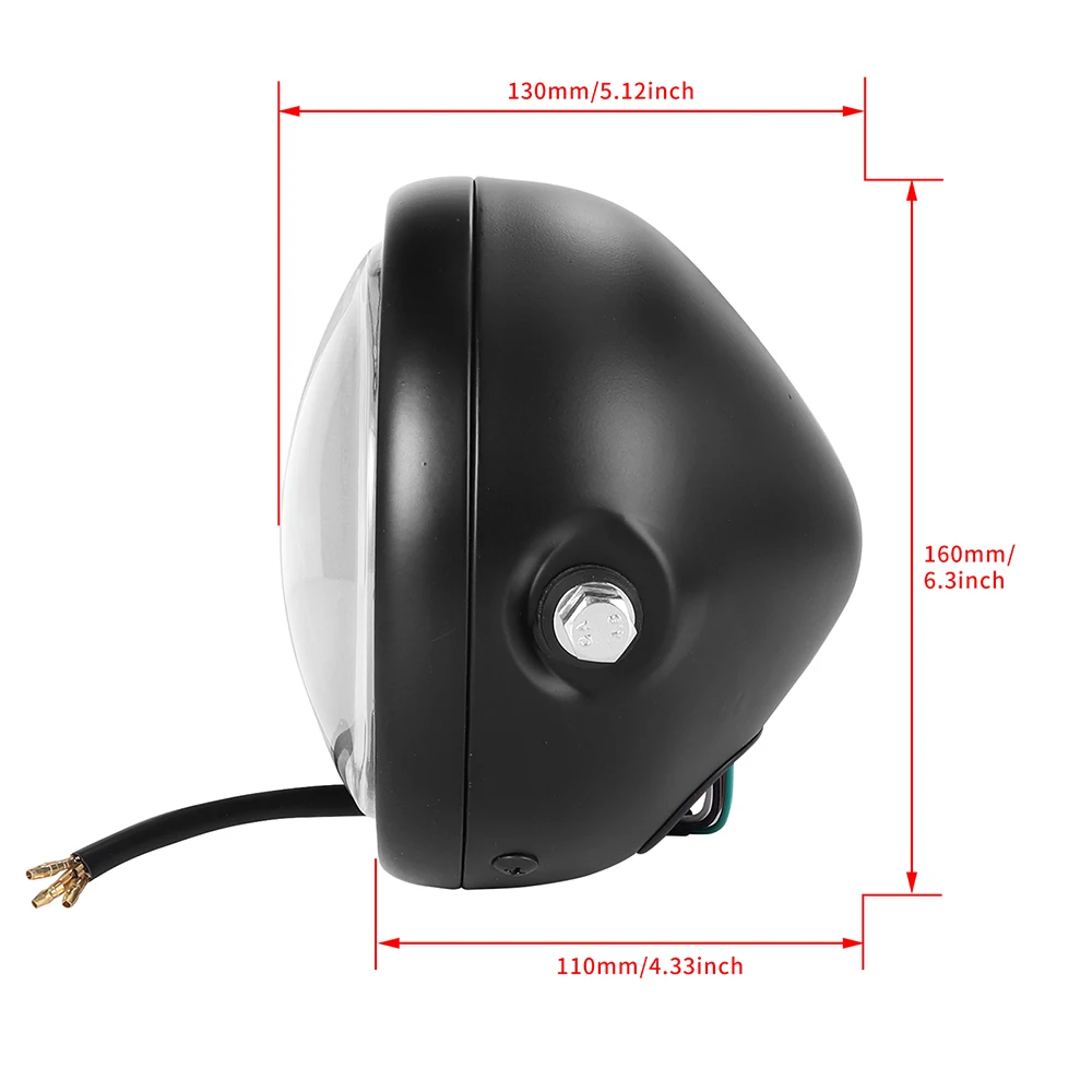 Винтажная мотоциклетная 6 5-дюймовая светодиодная фара дальнего и ближнего света