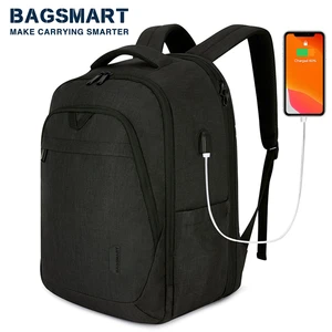 Men's Backpack BAGSMART Laptop Backpacks 17.3 Inch Notebook Waterproof Casual Daypack Large Bags for