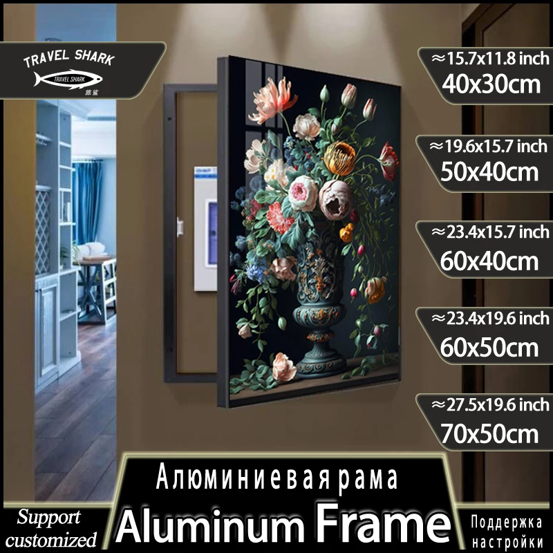 Фото Путешествия Акула Nordic Decorativ Цветочные картины электрической коробки Плакат Настенный художественный переключатель Фотографии Рамка Декор Фреска Современный дом №1