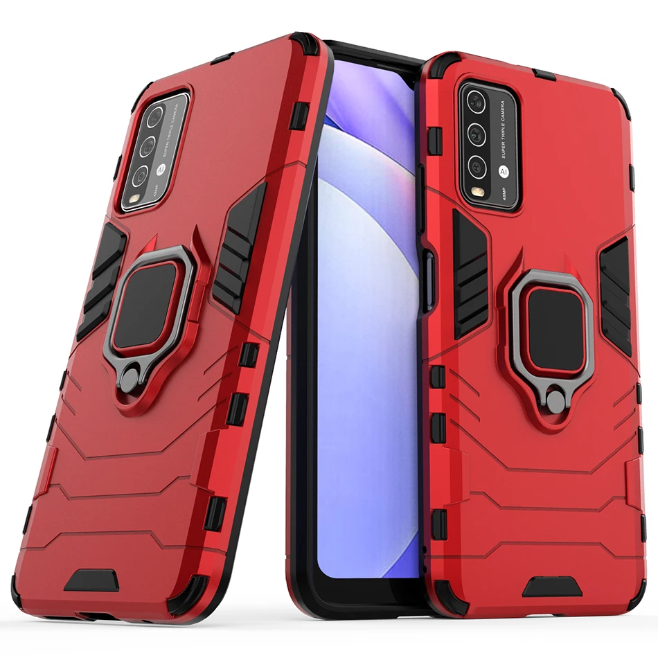 Противоударный чехол с магнитным кольцом для Xiaomi Redmi Note 11 pro plus 11s 10 4G 10s 9 9s 8 8t 7 6 5 4 4x