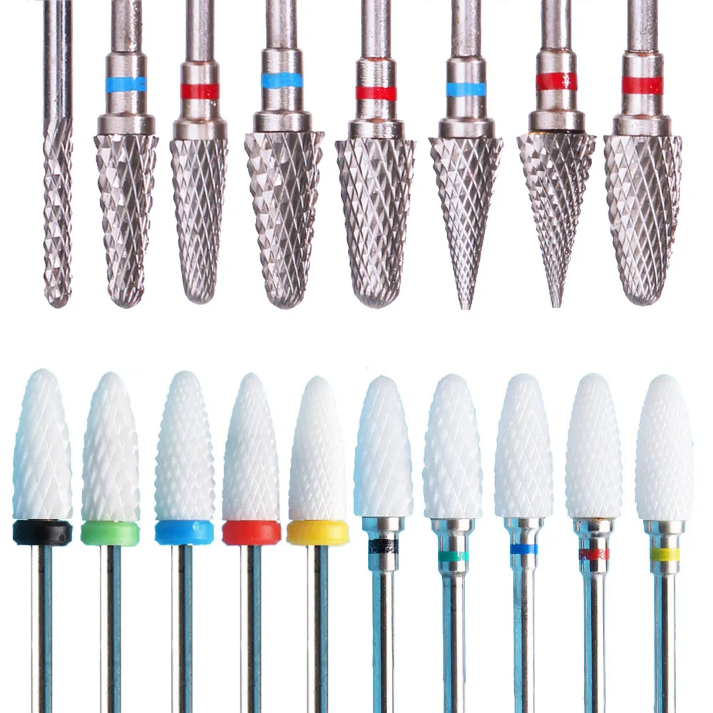 

Drills Milling Nail Manicure Electric Cutter Nail Ceramic Machine For Buffers Drill Accessory Files Art 1pcs Bit Equipment Nail