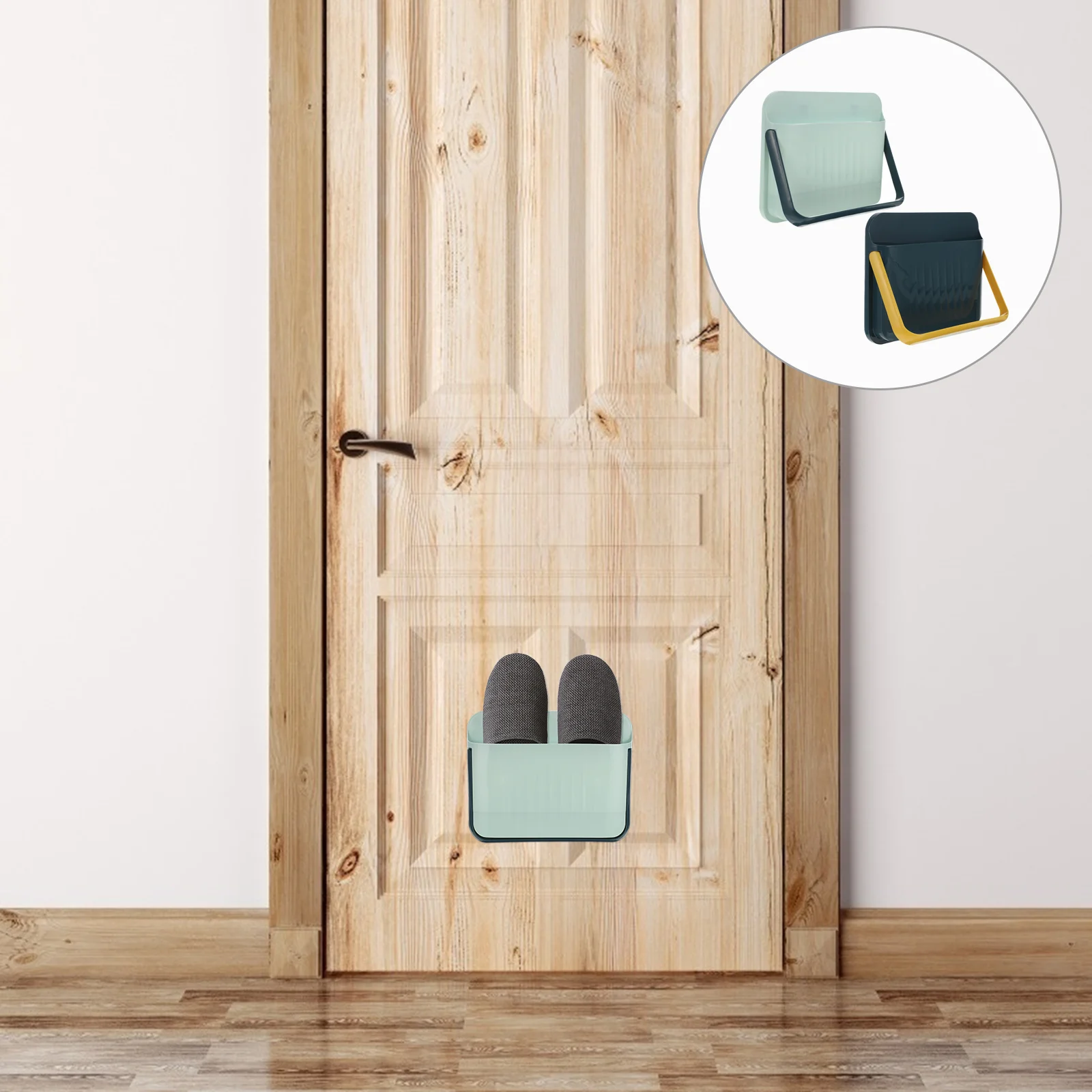 

2pcs Stylish Shoe Hangers Plastic Shoes Holders Adhesive Shoe Organizers