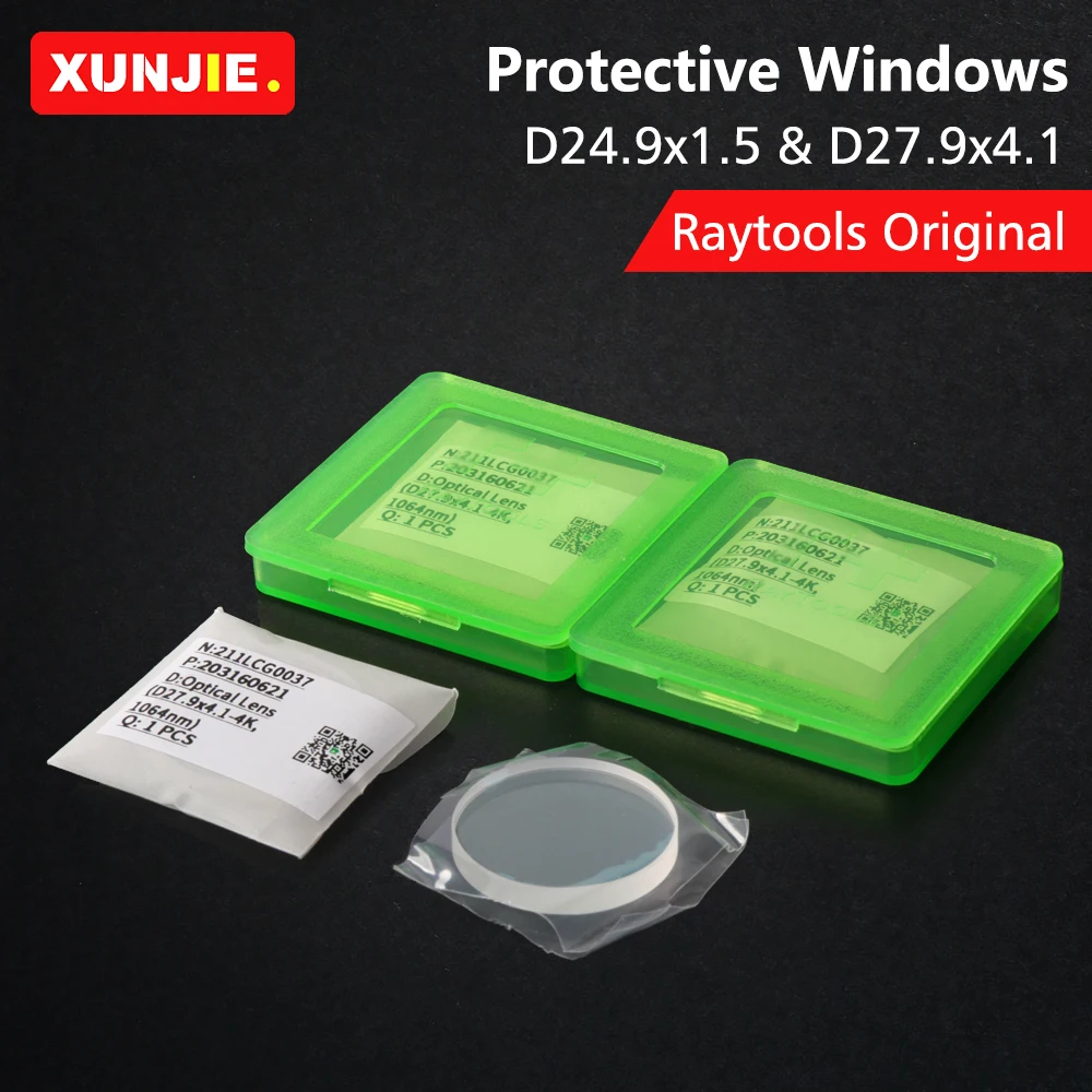 

5Pcs/Lot Raytools Original Protective Windows 27.9x4.1mm 211LCG0037 24.9x1.5 211LCG0020 Mirrors For Raytools Laser BT240S BM111
