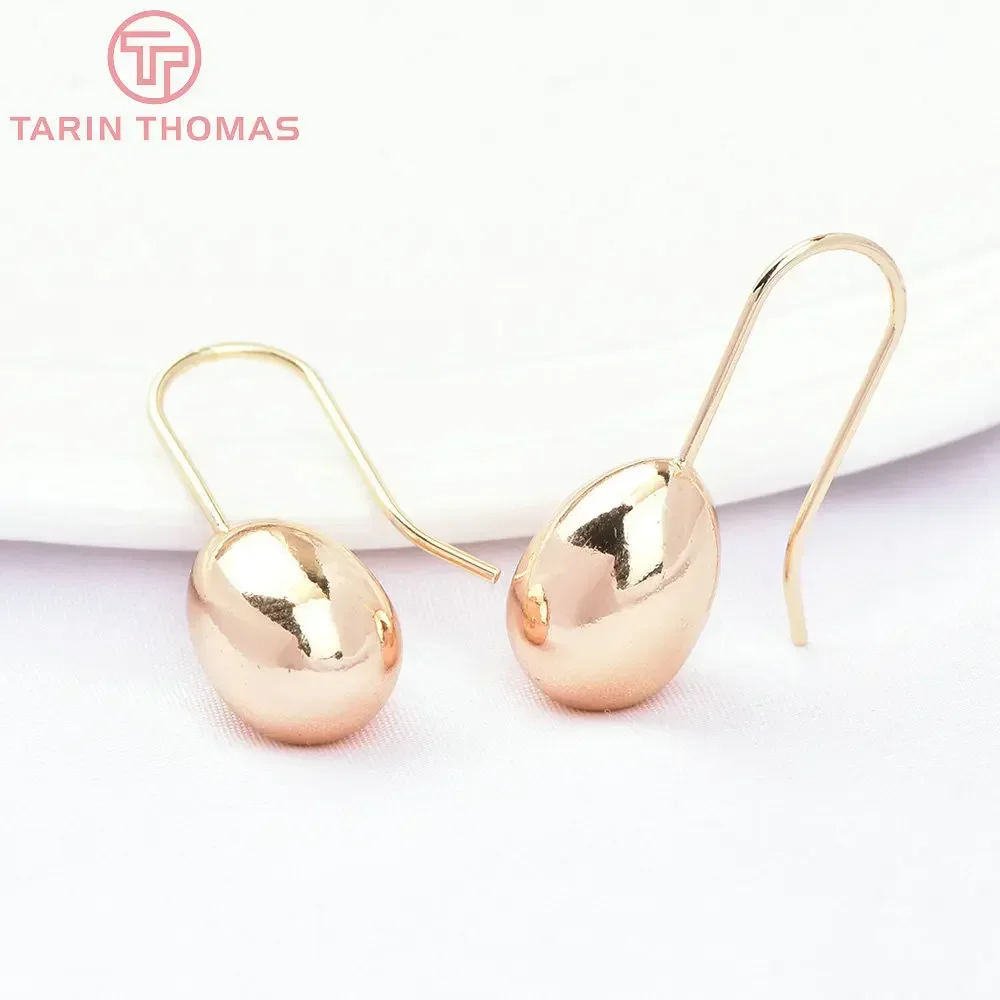 (7394) 4 шт. 9 5x27 мм 24-каратное золото цвет латунь в форме капли воды крючок для