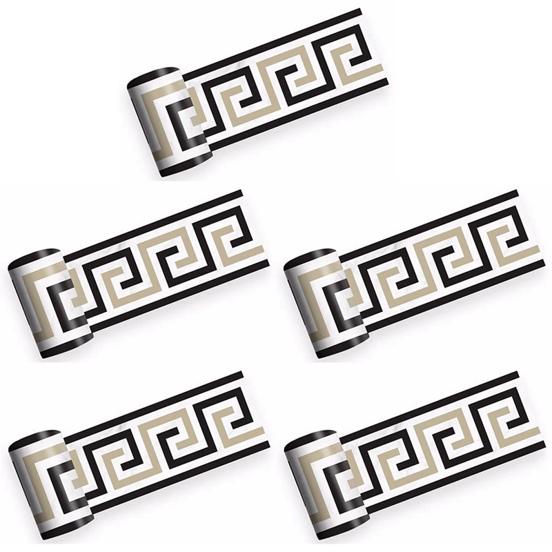 

5X 2M Self-Adhesive Side Line Tile Sticker Bathroom Kitchen Restaurant Wall Stair Floor Border Tile Wall Sticker