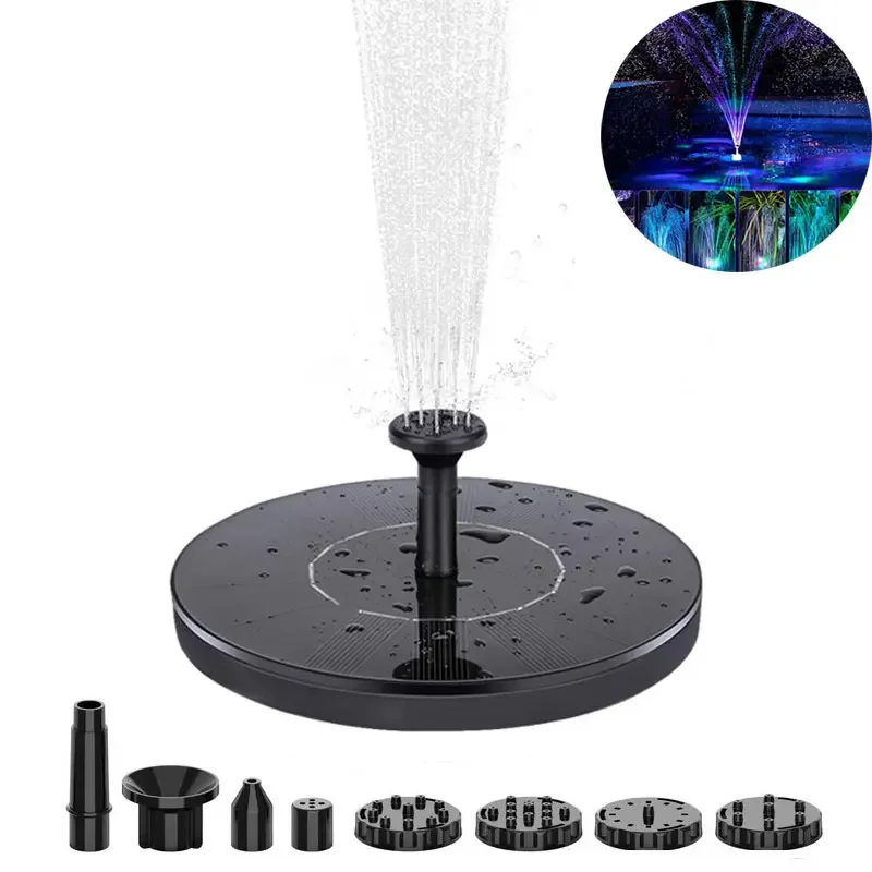 Миниатюрный водяной фонтан-водопад уличная ванна для птиц с цветным светом и