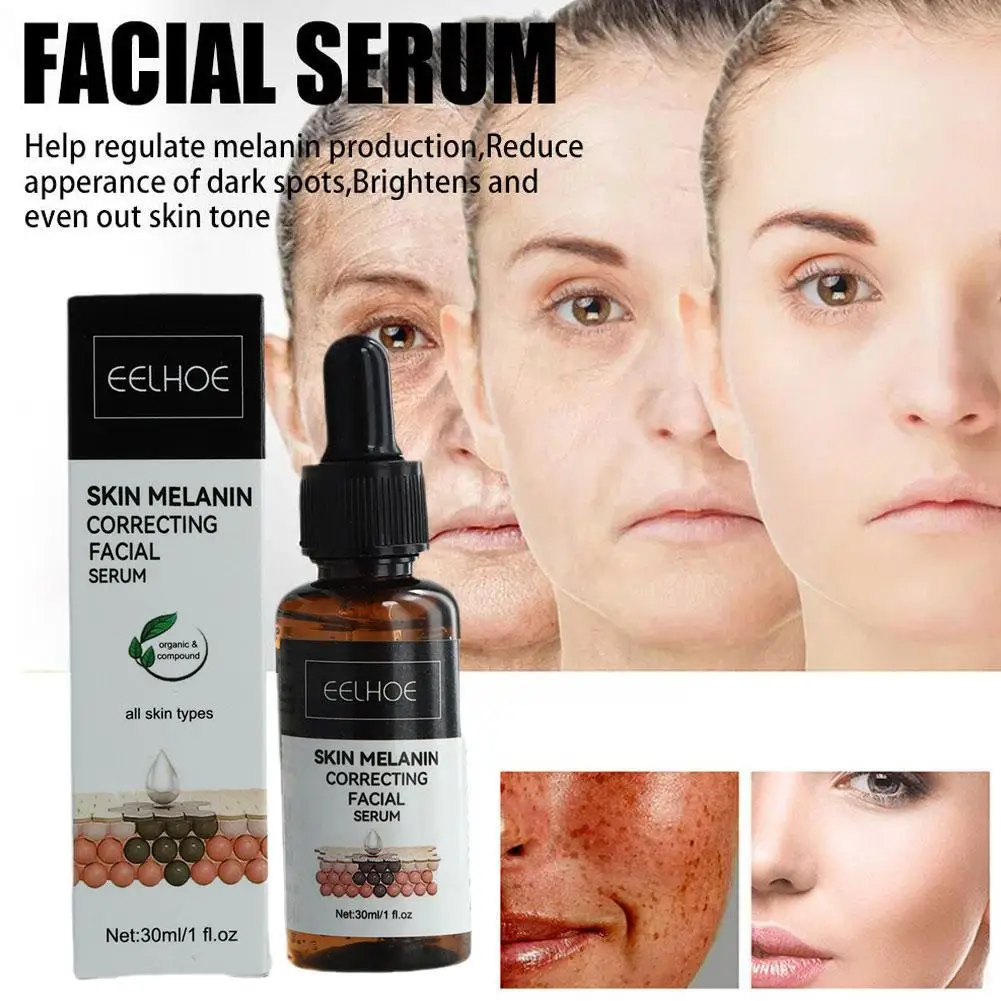 

Корректирующая Сыворотка для лица Melanin, корректор темных точек, ежедневная Сыворотка для лица с гиалуроновой кислотой VC, сыворотка для лица ...