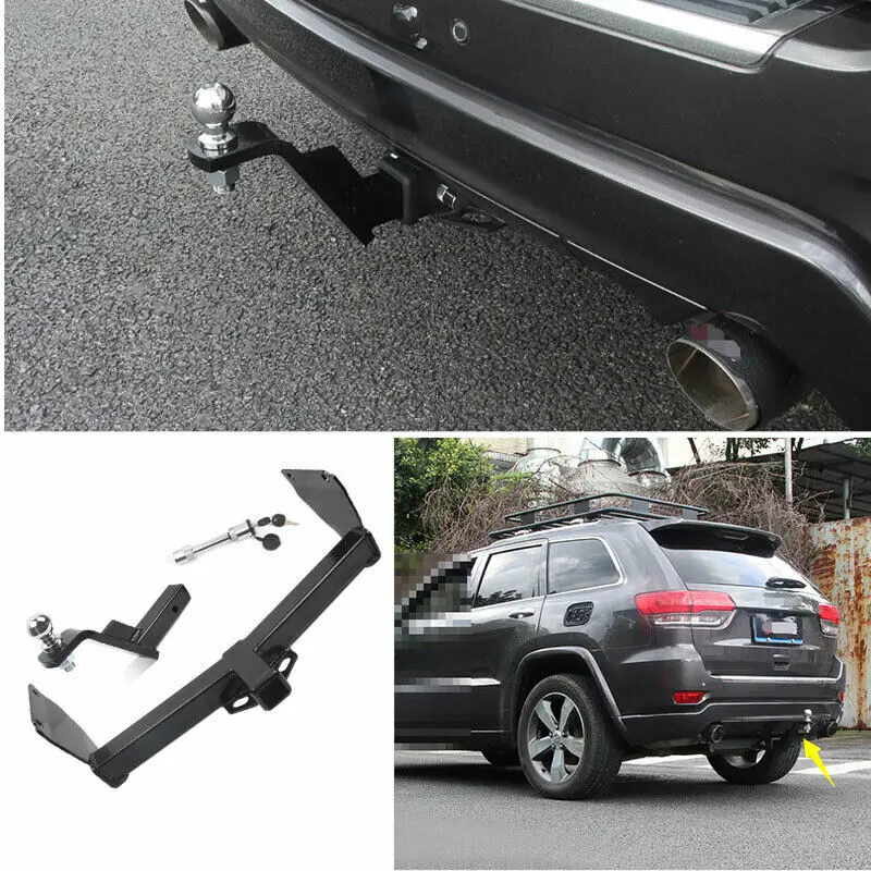 

For 2011-2020 Jeep Grand Cherokee Black Car Rear Bumper Trailer Tow Hitch Hook