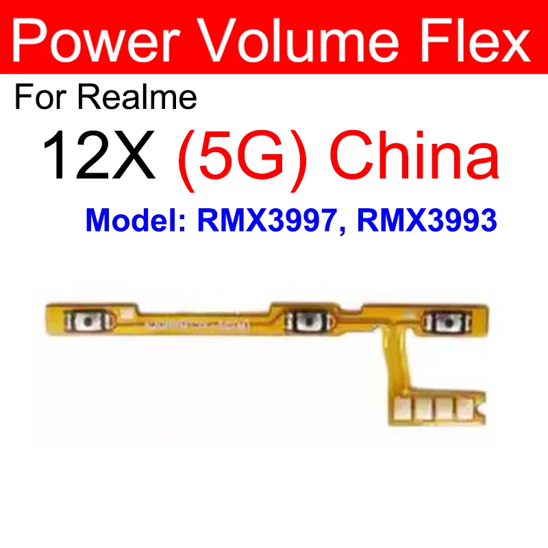 Для Realme 12 Pro 12Pro+ Plus 12X 12Lite 4G 5G Кнопки включения и выключения питания Voulme Гибкий
