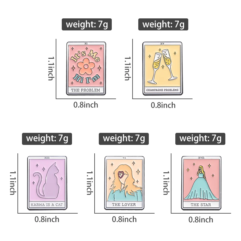 Эмалированные заколки в стиле панк для чтения наборы девушек с двойным конским