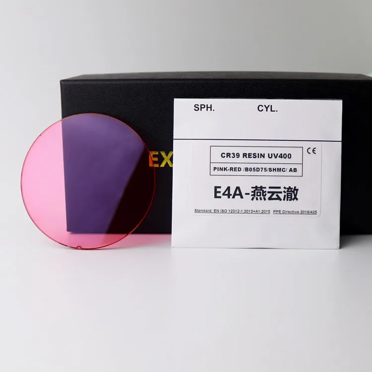 Фото Солнцезащитные очки EXIA E4A розового цвета с линзами CR39 UV400 SHMC с плоской основой, кривая 0,5 №5