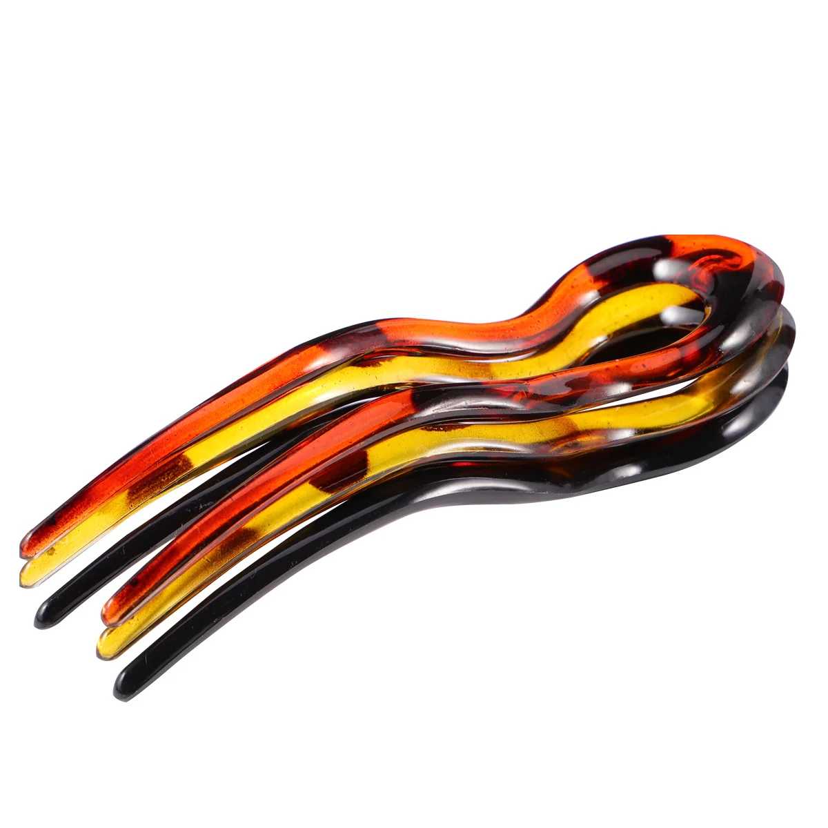 

3 Pcs Resin Hairpin Long Vintage Fork Double Prong Clips Shape Accessories Girls Holder Stick Fashion