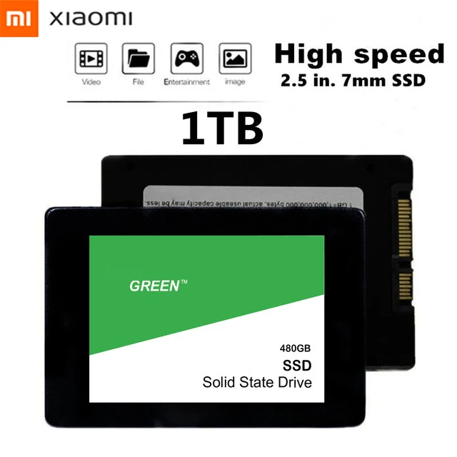 

2022 100% Xiaomi SSD Hard Drive Disk 1TB 480GB SataIII 2.5 Inch TLC 500MB/s Internal Solid State Drives for Laptop and Desktop