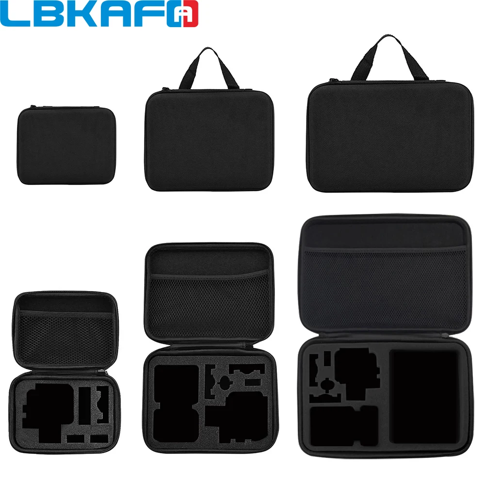 

LBKAFA 3 Size Promotion Travel Box Storage Collection Bag Case For Gopro Hero 11 10 9 SJCAM SJ4000 SJ5000 SJ6 SJ8 DJI YI Camera