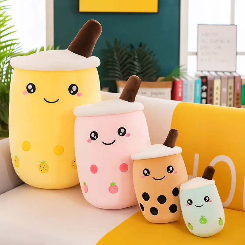 

New Cute Lovely Milk Tea Stuffed Plush Pillow Cushion Funny Cartoon Boba Plush Toys Kids Toys Birthday Valentine's Gift