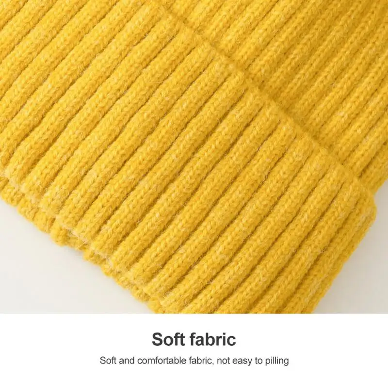 Autumn And Winter Korean Version Of The Candy-colored Wool Knitted Hat Children's Couple Cold-proof Hat Warm Outdoor Hat Riding