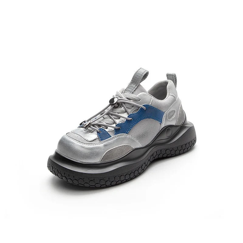 2022 New Versatile Ladies Ins Tide Spelling Color Thick Bottom Casual Sports Shoes Straps Low-top Koreanversion Women Boardshoes