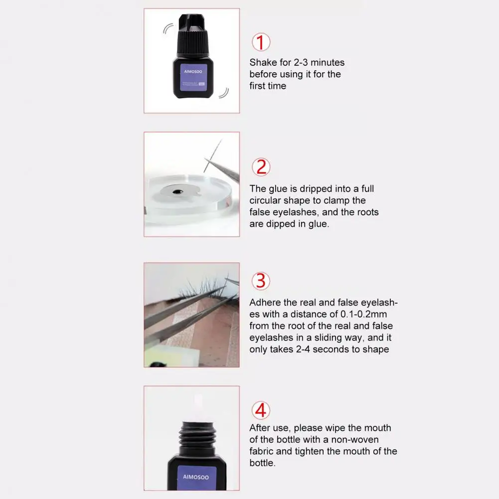 

5ml Eyelash Extension Glue Practical Beauty Eyelash Extension Glue Safe Simple Operation Eyelash Grafting Glue