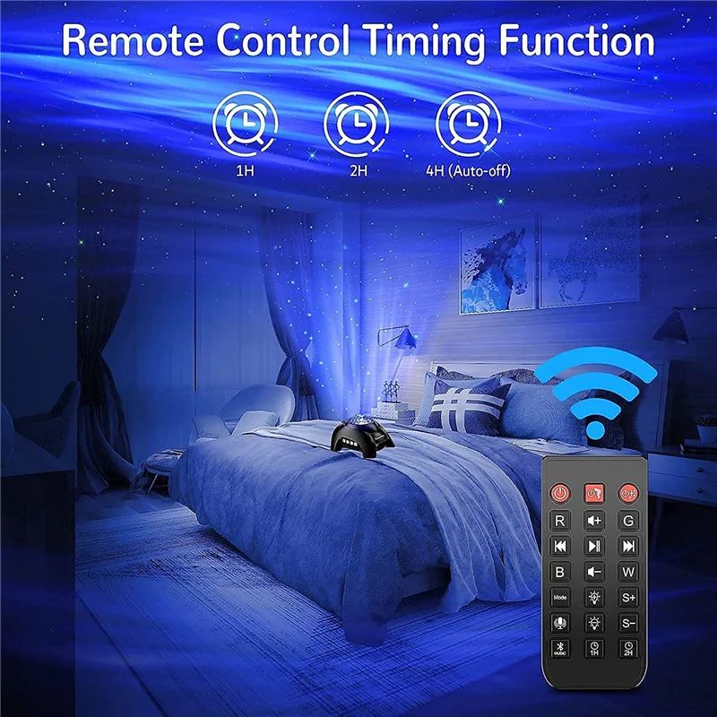 Музыкальный Bluetooth динамик Галактический проектор светодиодный ночник с