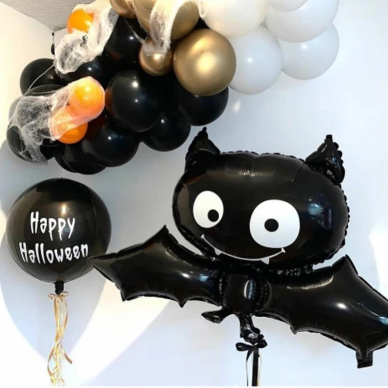 Halloween Bats Ghost Balloons Halloween Decorations Spider Pumpkin Foil Ballon Inflatable Toys Baby Home Party Skull Supplies