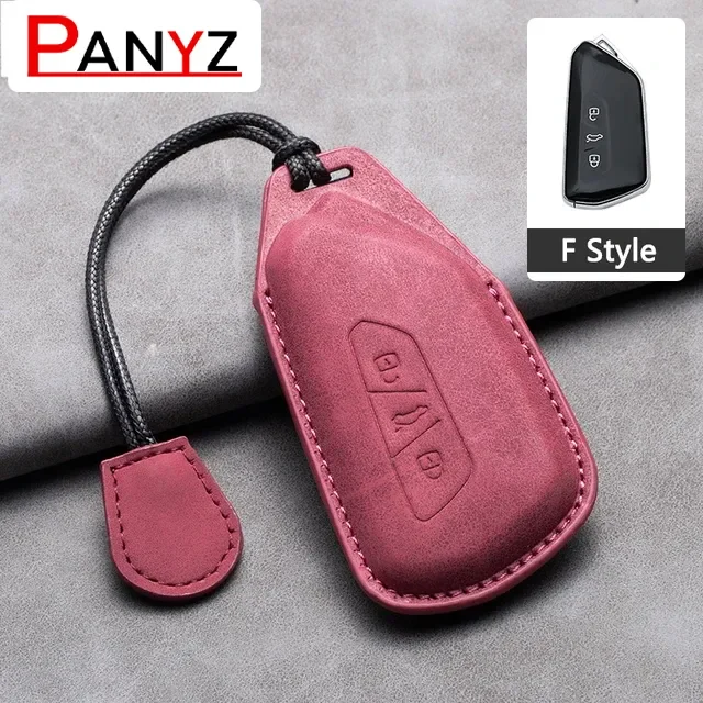 

Замшевый кожаный чехол для ключей от автомобиля Volkswagen VW Magotan Passat B8 TIGUAN MK2 Golf 8 2020 для Skoda Octavia A8 A7 2021 SEAT Leon MK4