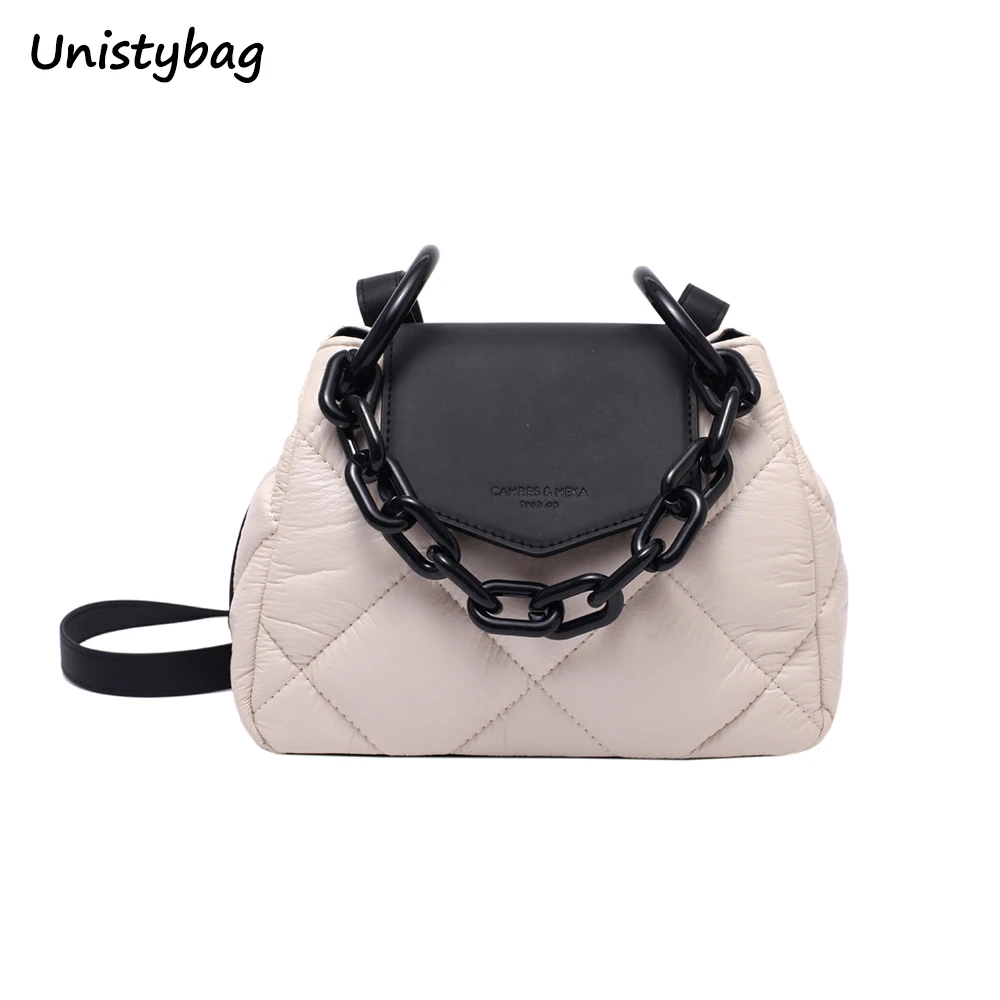 

Unistybag Shoulder Bag for Women PU Leather Handbags Designer Padded Quilted Crossbody Bags Luxury Tote Bag Female