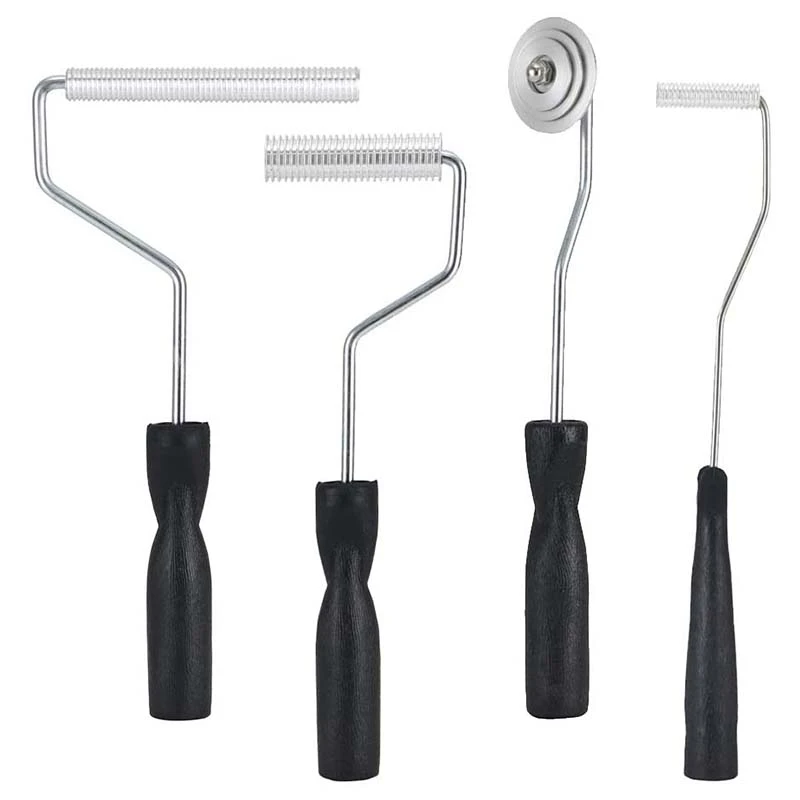 

Hot-Glass Fiber Roller Tool Kit, 4-Piece Glass Fiber Resin Laminated Bubble Roller Set, Suitable For Ship Repair