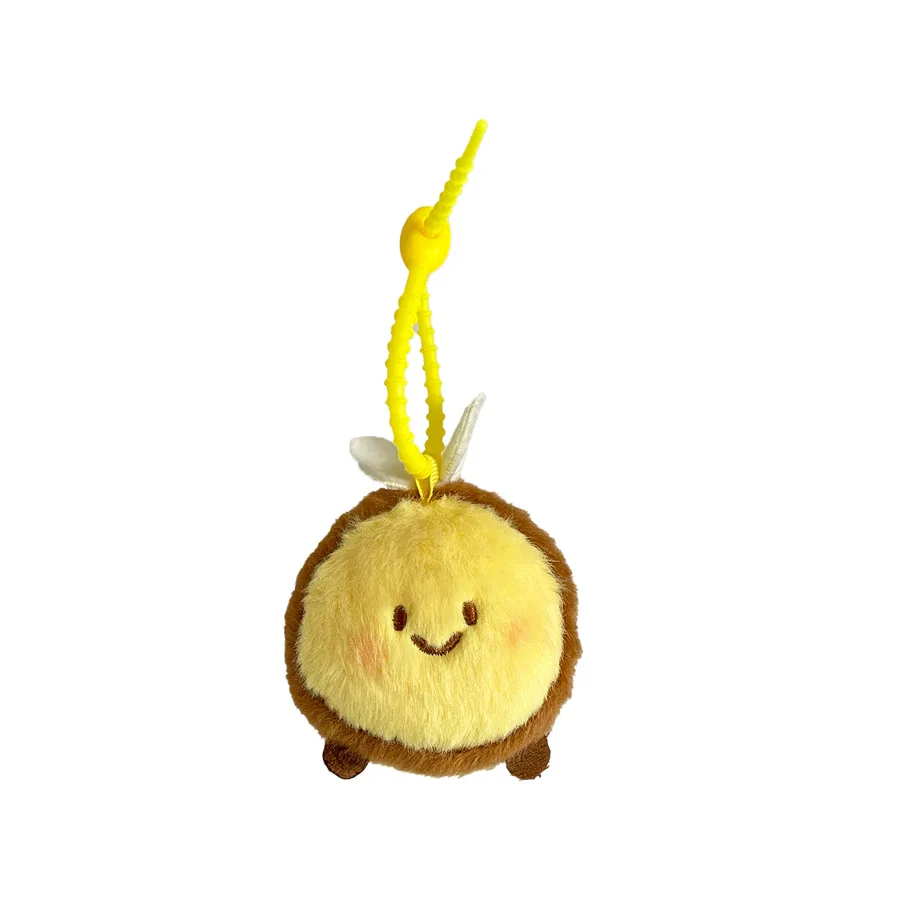 Милый круглый смайлик пчела кулон плюшевая кукла милая брелок школьный рюкзак