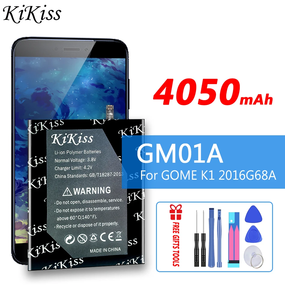 Аккумуляторная батарея KiKiss 4050 мАч GM01A для смартфонов GOME K1 2016G68A - купить по