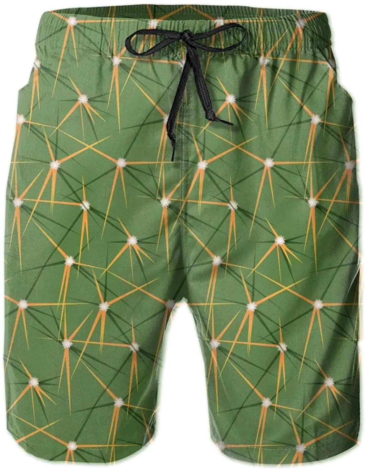 

Men's Swim Trunks Green Cactus Spine Swimtrunks Swimwear Novelty Outdoors Summer Beach Shorts Outfit Pants