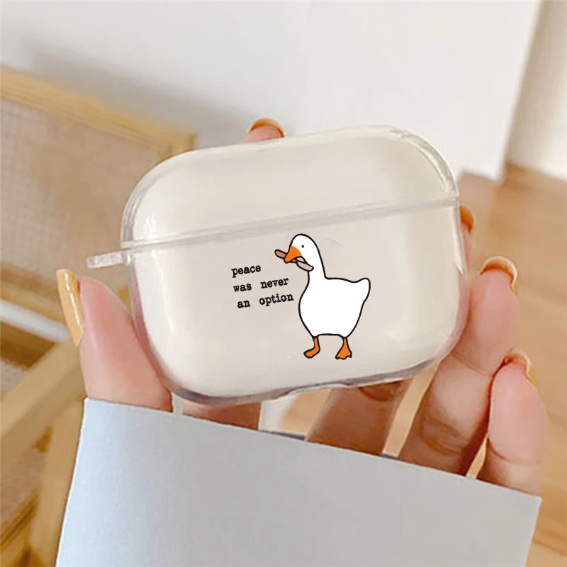 Чехлы для наушников с милой мультяшной уткой для Airpods 4th 2 1 3 Pro 3, чехол для наушников Apple Air Pods Pro Airpods3 Clear Shell Fundas (art.: 3920ca99bdff2) - 3920ca99bdff2