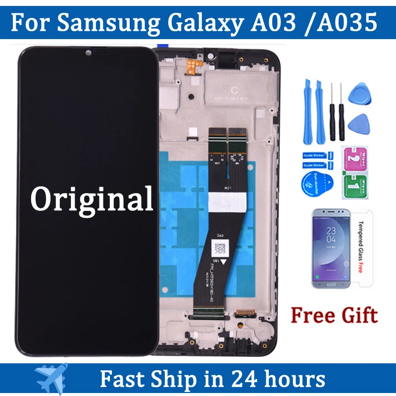 

Оригинальный ЖК-дисплей 6,5 дюйма для Samsung Galaxy A03 A035, ЖК-дисплей с сенсорным экраном, дигитайзер в сборе, SM-A035F/DS A035M A035F, дисплей